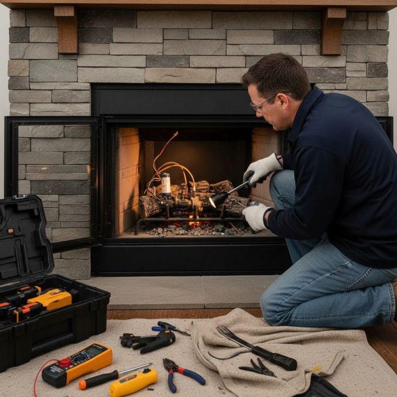 Local Gas Fireplace Service pros at work